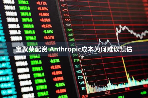 宝聚荣配资 Anthropic成本为何难以预估